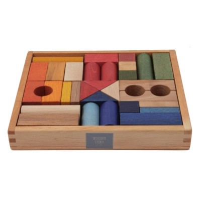 RAINBOW BLOCKS IN TRAY - 30 PCS